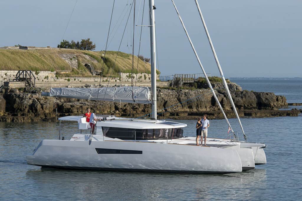 Neel Trimarans are luxurious and fast vessels.