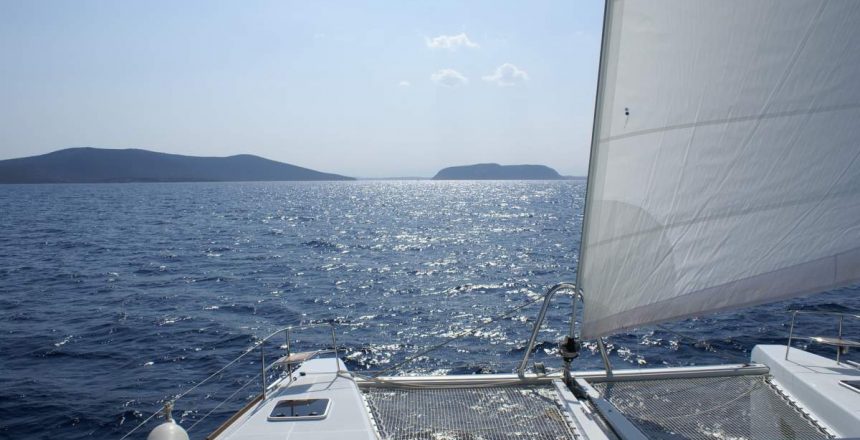 Sailing A Cat Off Greece