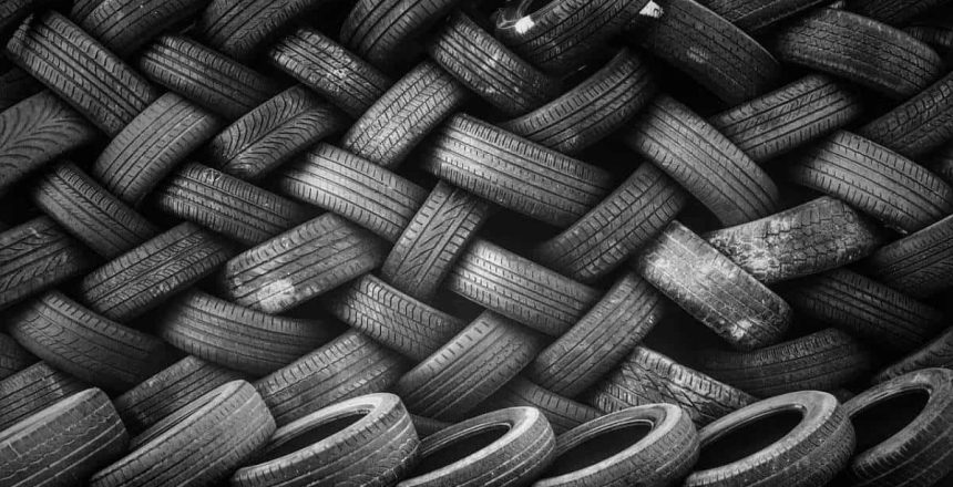 A pile of tires is shown in this photo.