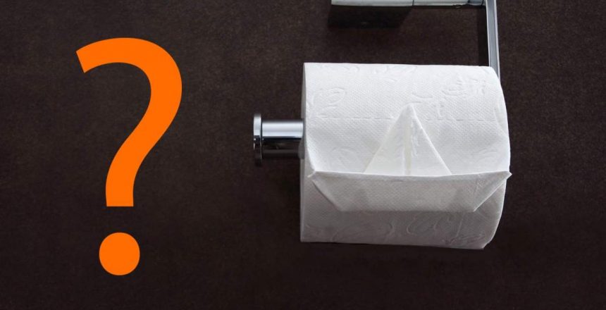 Toilet paper is shown with a question mark beside it in this file image.